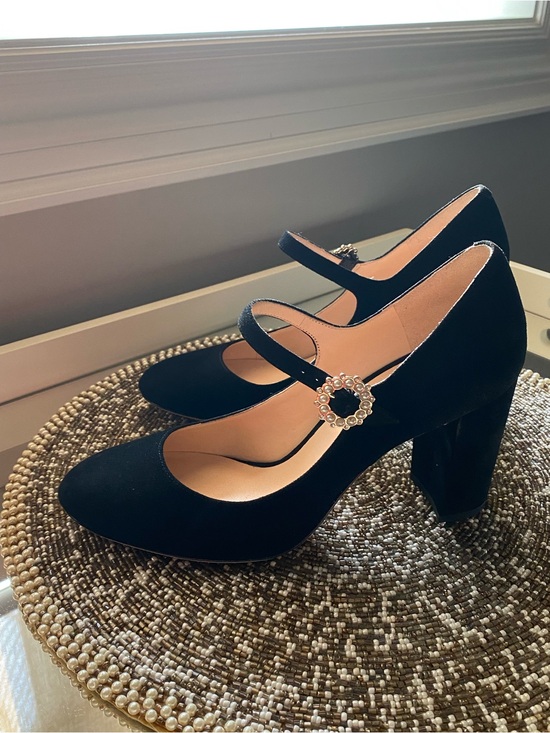 kate spade Shoes - Kate Spade Black Suede Mary Jane Pumps Size 8
